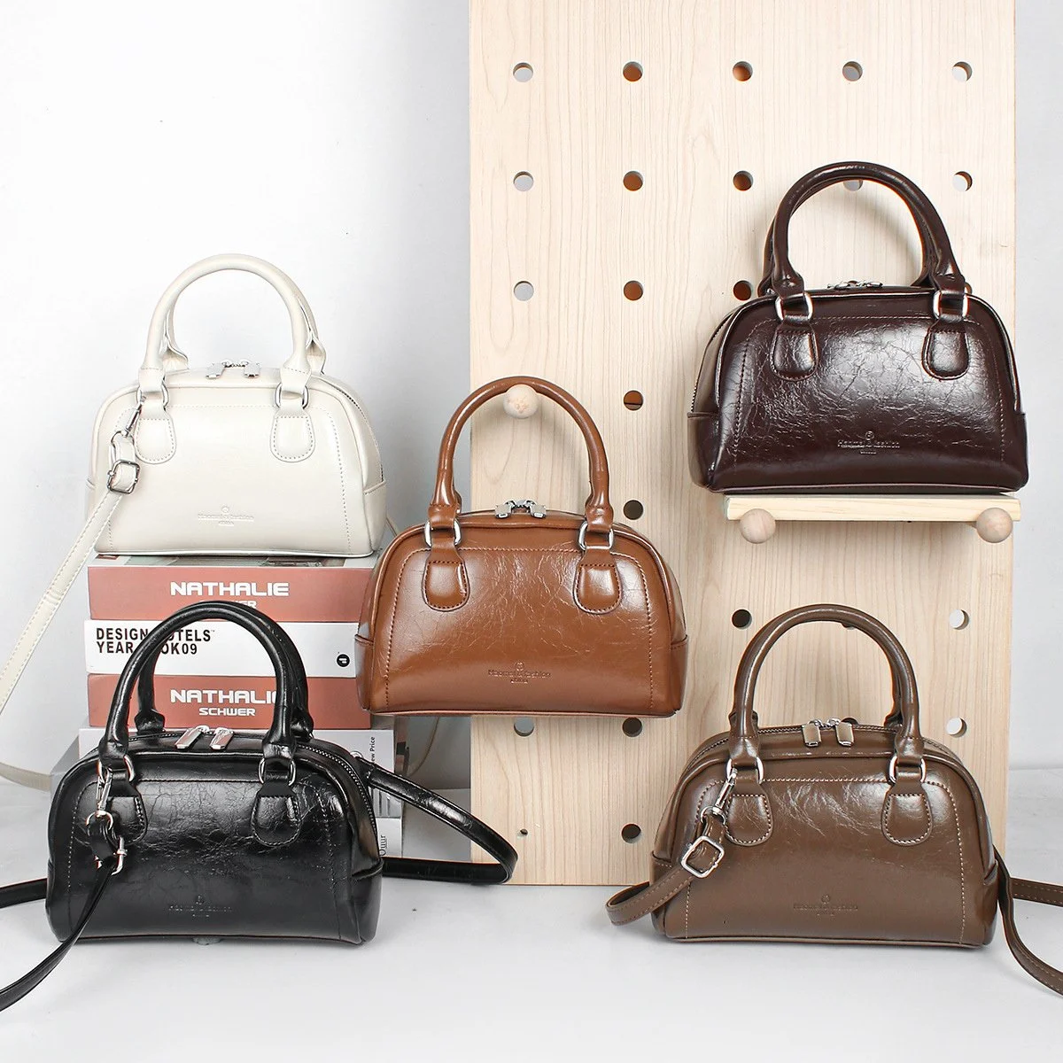 Elegant Leather Crossbody & Top-Handle Bag for Women – Stylish Satchel Tote