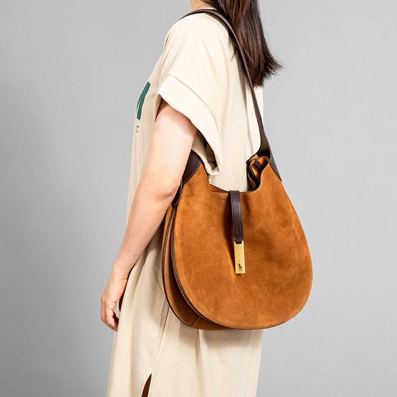 Reversible Leather Shoulder Tote Bag for Women – Retro Casual Handbag