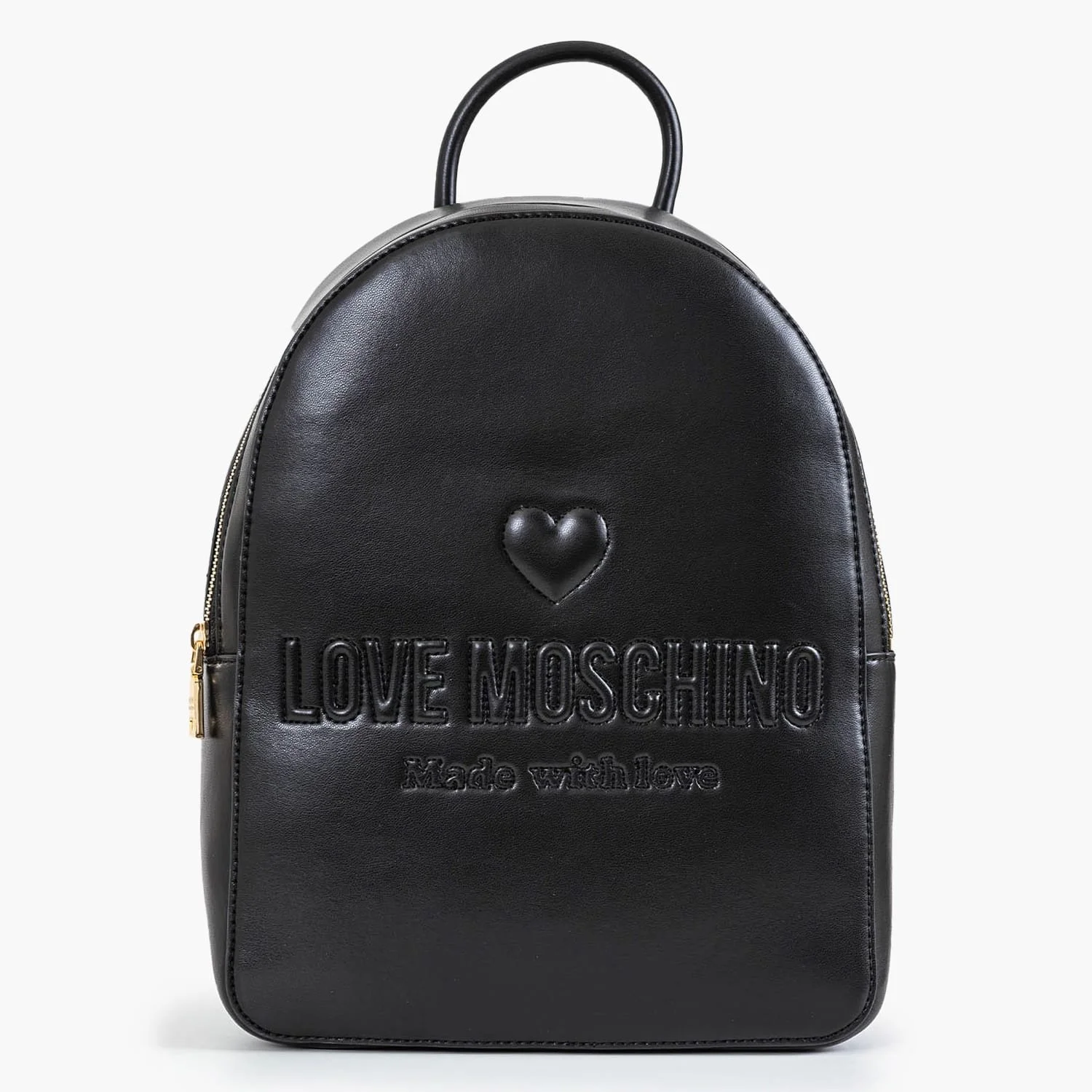 Love Moschino Women's Black Leather Zip Closure Shoulder Bag