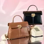 Luxury Cowhide Leather Shoulder Satchel – Women's Small Square Handbag