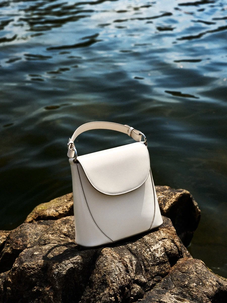 Genuine Leather Cylinder Crossbody Bag for Women – Fashion Baguette Style