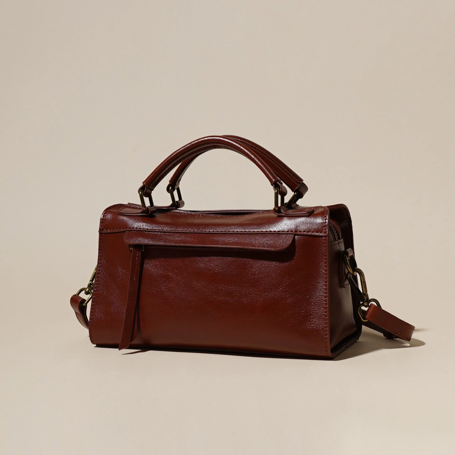 Genuine Leather Women's Crossbody Shoulder Bag – Small Casual Handbag