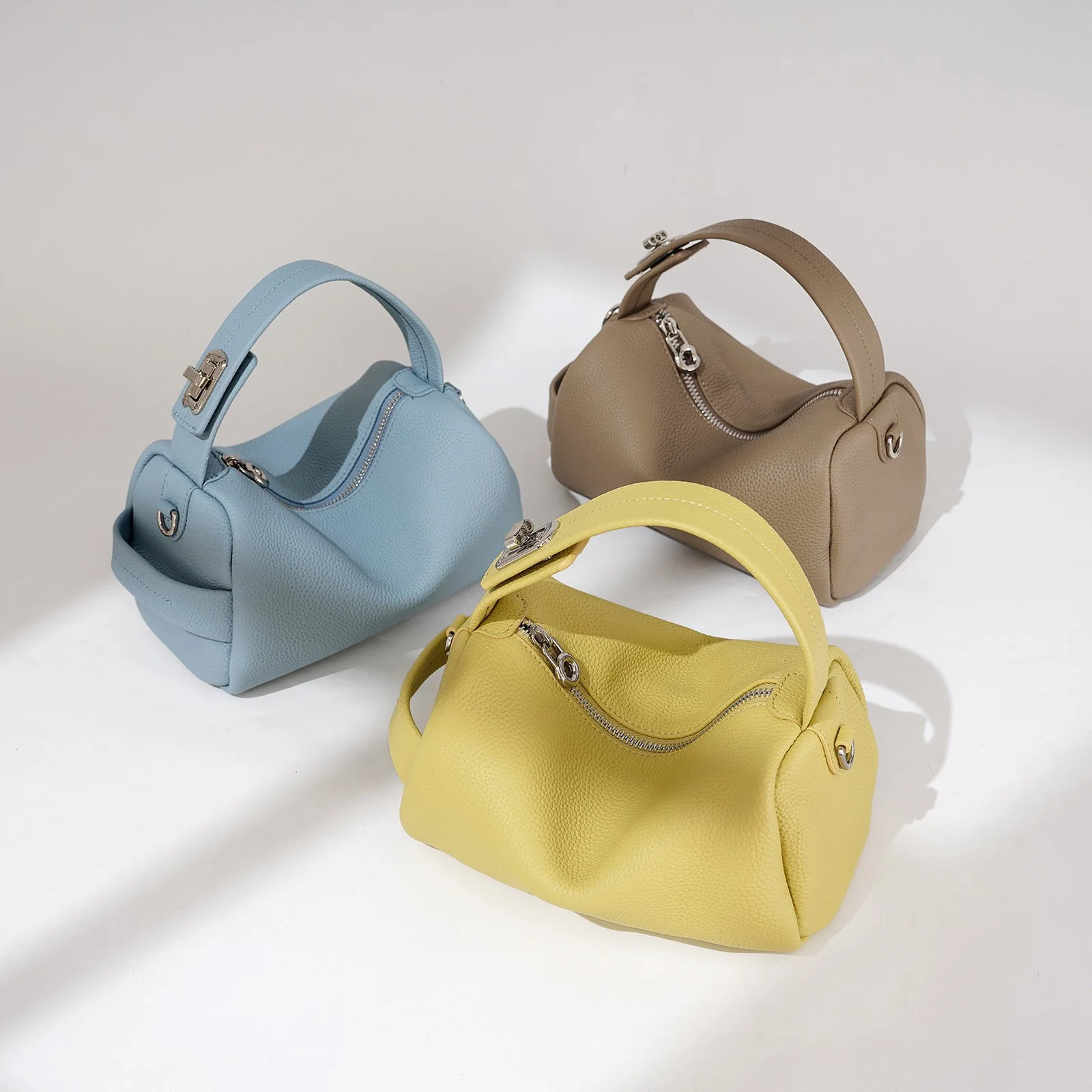 Genuine Leather Pillow Handbag