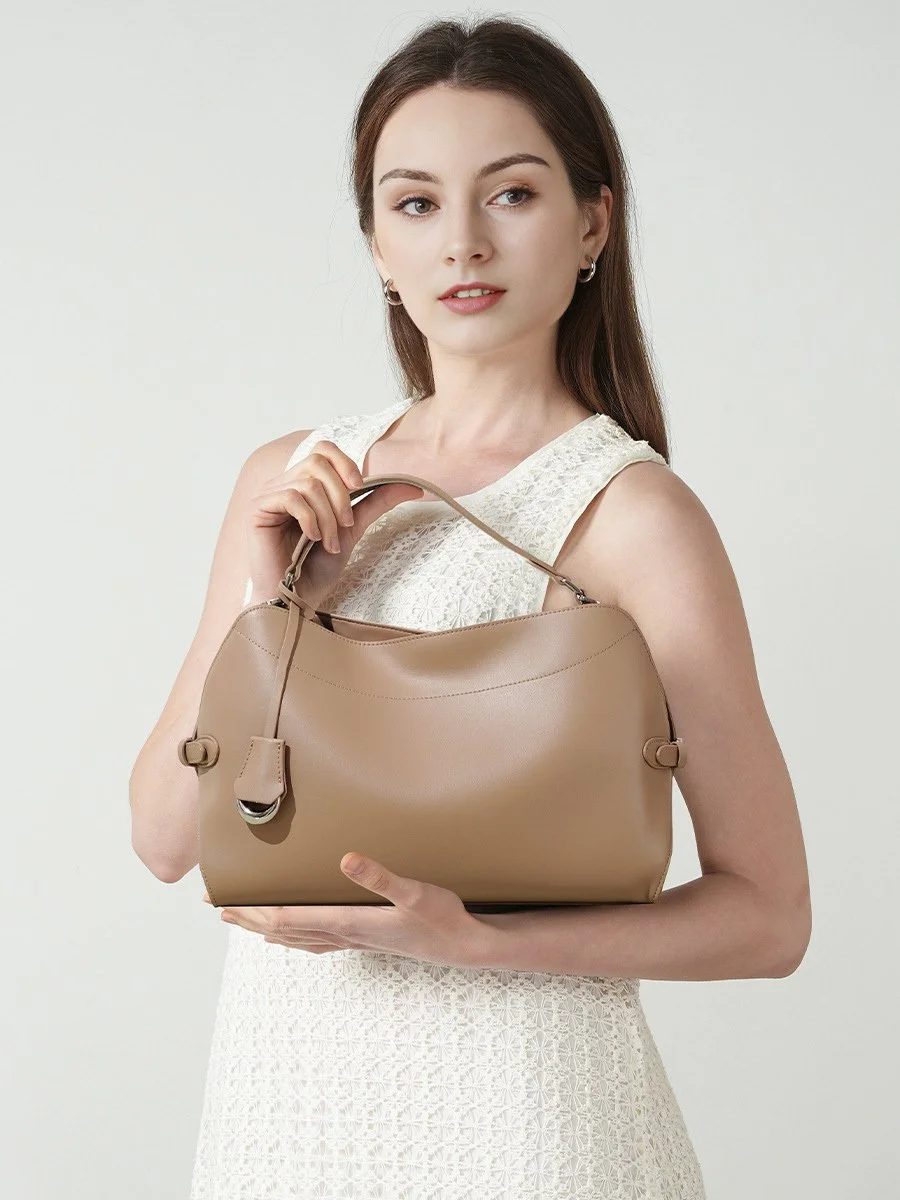 Elegant Leather Hobo Work Bag for Women – Large Capacity Office Handbag