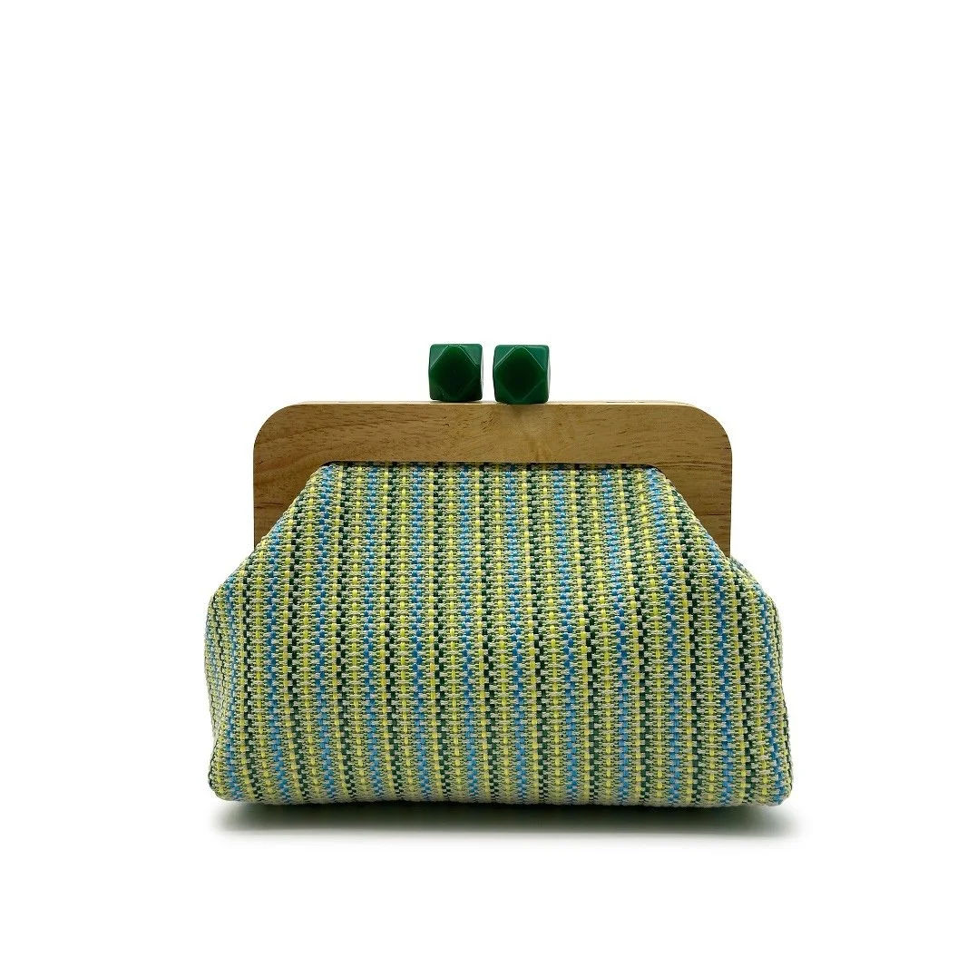 Colorful Striped Shell Clutch Crossbody Bag – Summer Beach Shoulder Purse