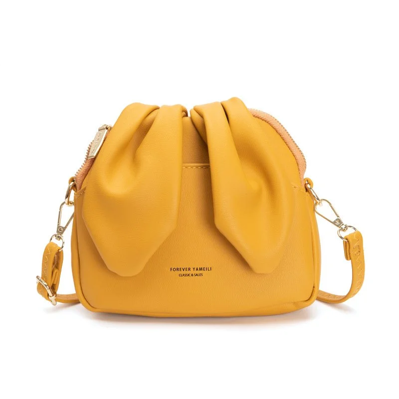 Mini Bucket Crossbody Bag with Rabbit Ear Detail
