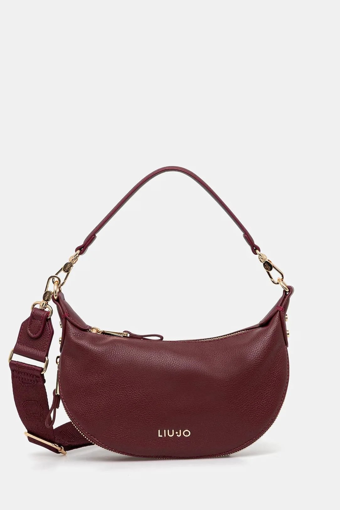 Liu Jo Bordeaux Shoulder Bag with Zip Closure and Strap