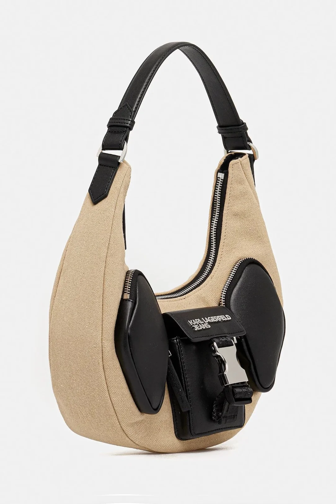 Karl Lagerfeld Jeans Beige Zip Handbag for Women