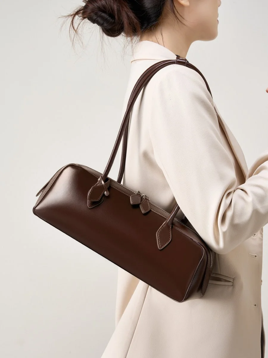 Genuine Leather Vintage Korean Shoulder Handbag