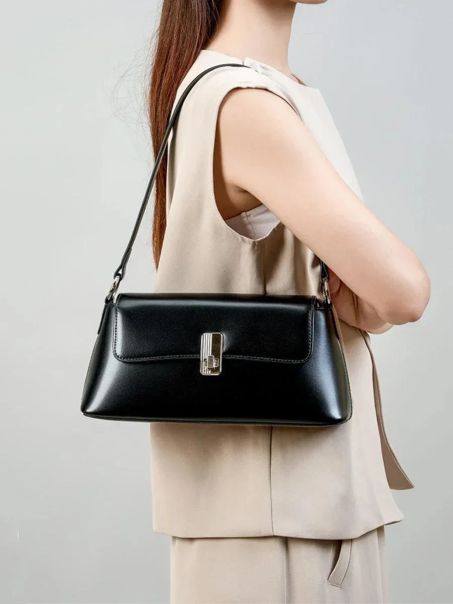 Women's Genuine Cowhide Leather Crossbody Shoulder Bag