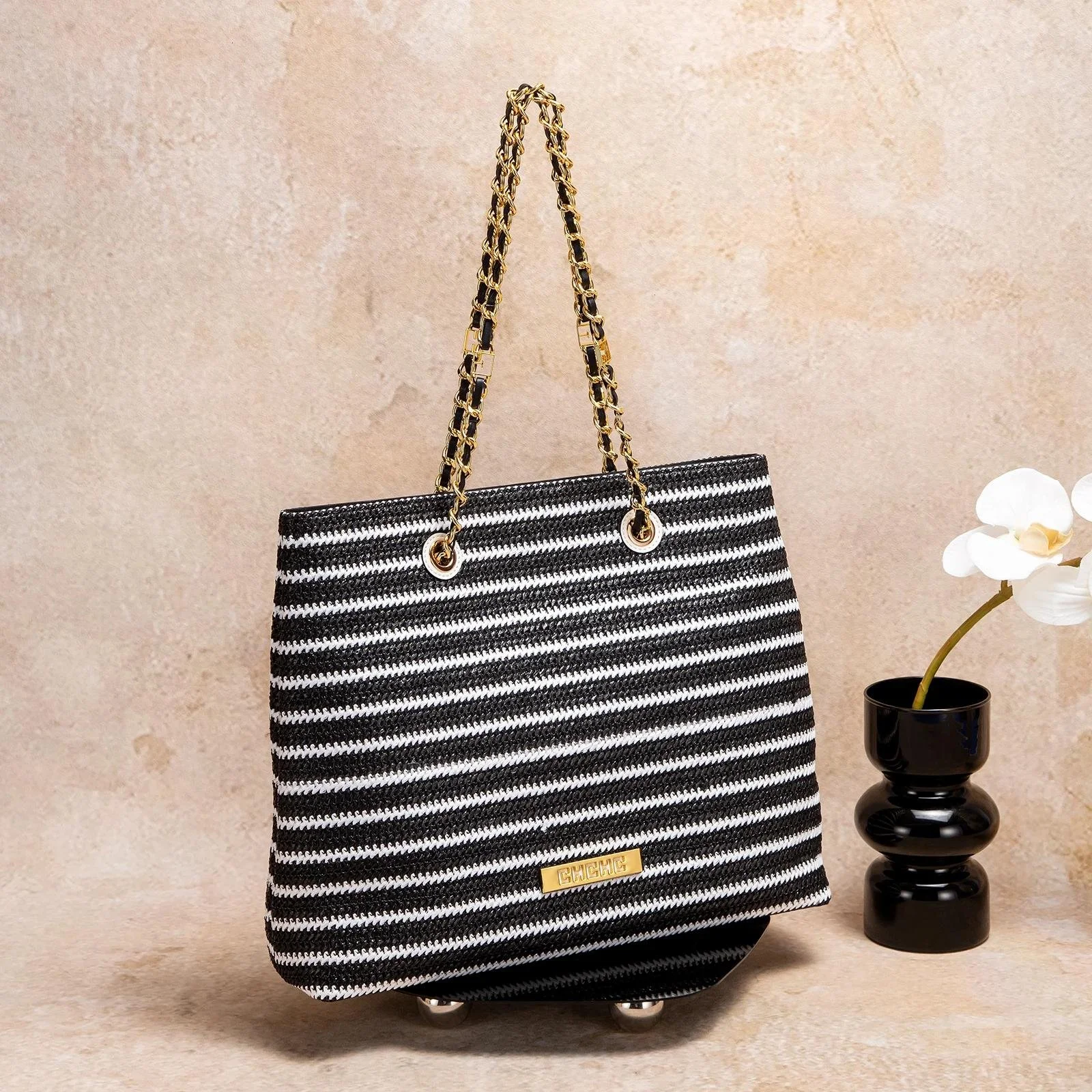 Women's Striped Summer Beach Tote