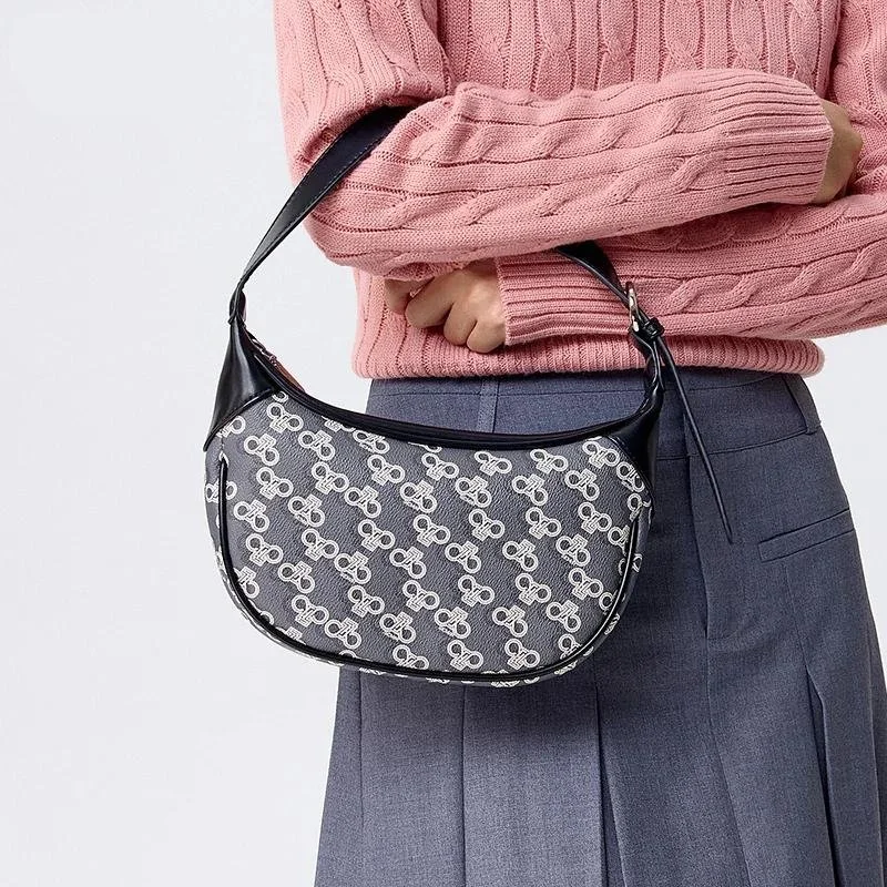 Trendy Crescent Crossbody Bag for Women – Small Fashionable Handbag