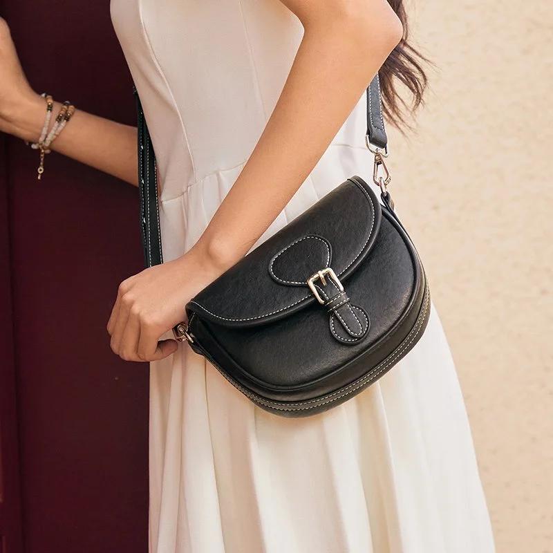 Retro Saddle Crossbody Bag for Women