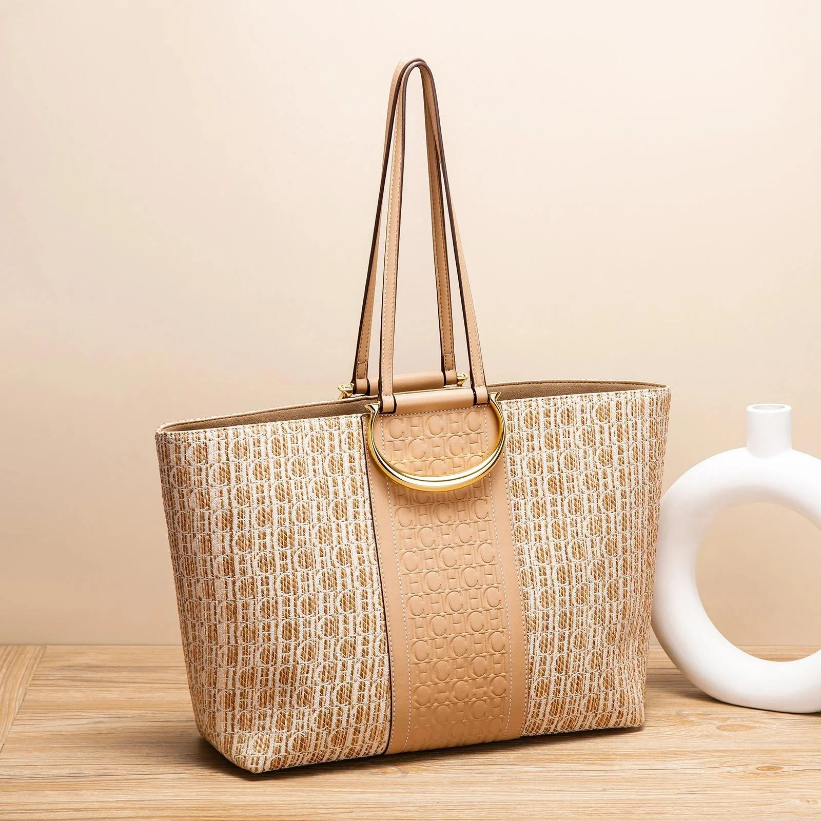 Women's Large Capacity Woven Tote Bag for Beach, Vacation & Everyday Use