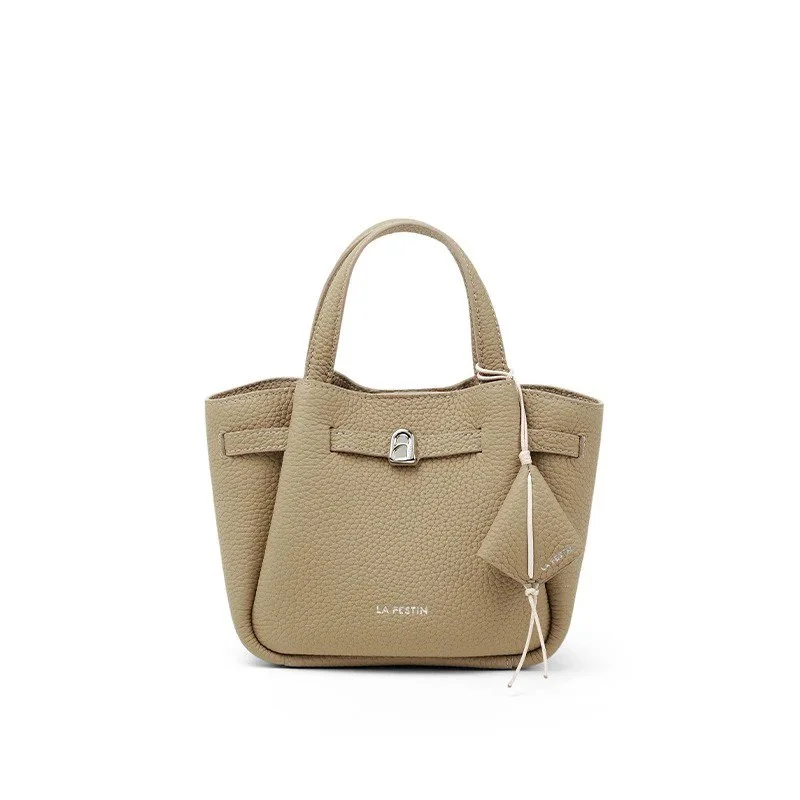Trendy Women's Genuine Leather Tote Shoulder & Crossbody Bag - Fashionable Casual Summer Bag