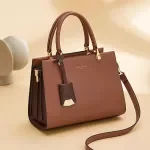Elegant Cowhide Leather Tote Handbag – Versatile Soft Shoulder Satchel for Women