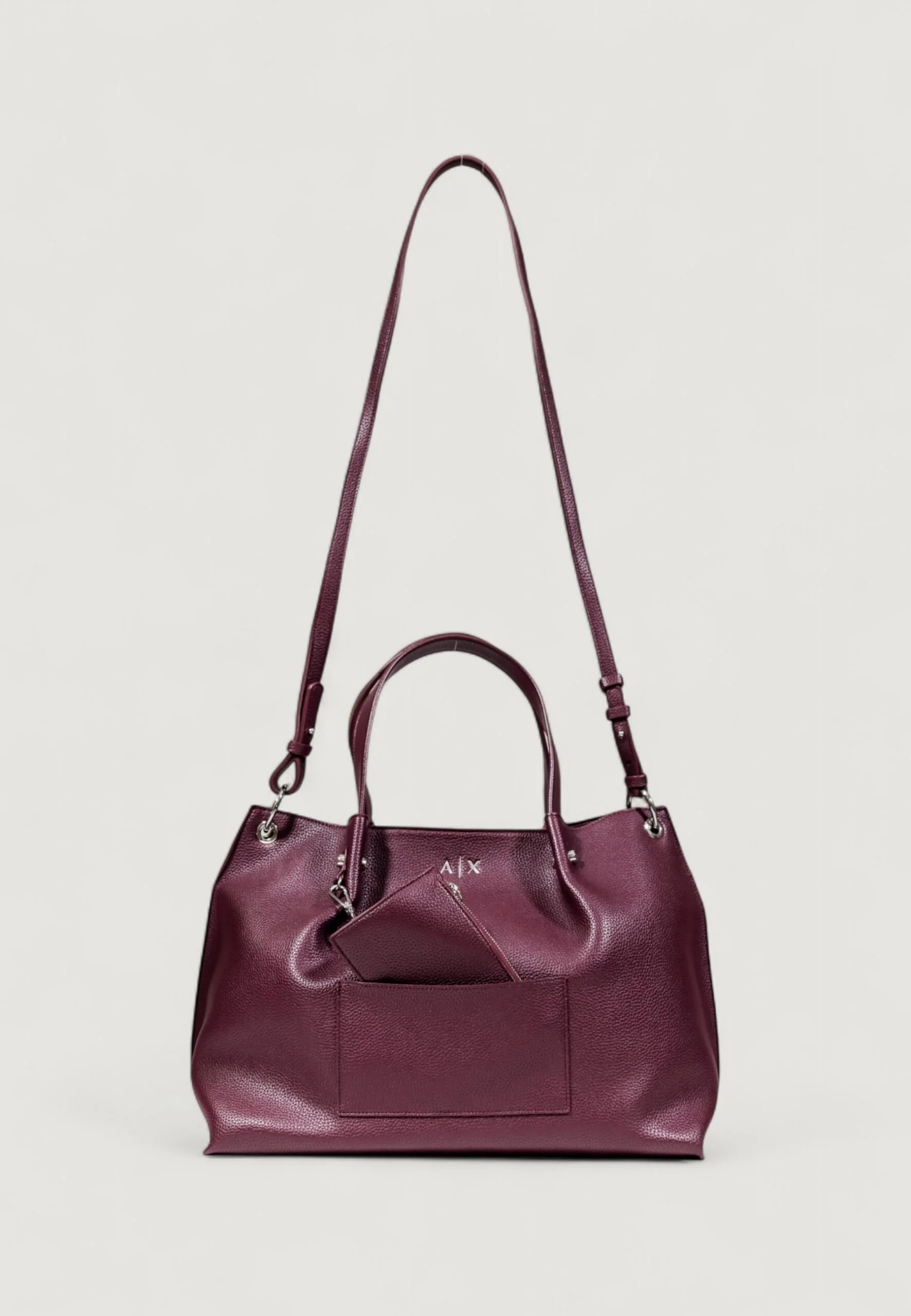 Armani Exchange Women's Bordeaux Handbag with Shoulder Strap