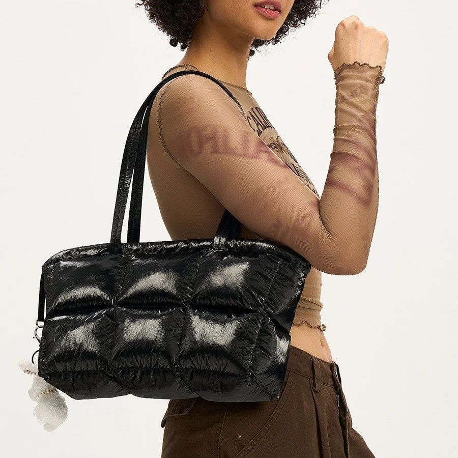 Rhombus Quilted Tote Bag