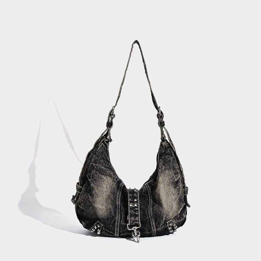 Vintage Denim Crossbody Bag