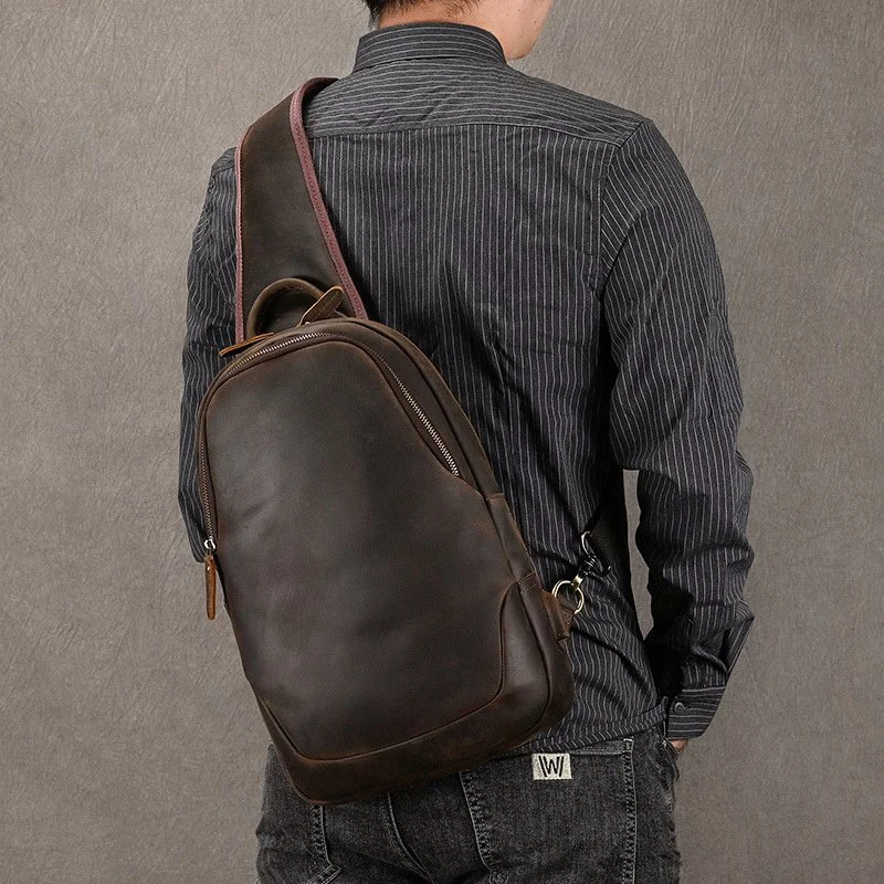 Men’s Large Leather Chest Bag