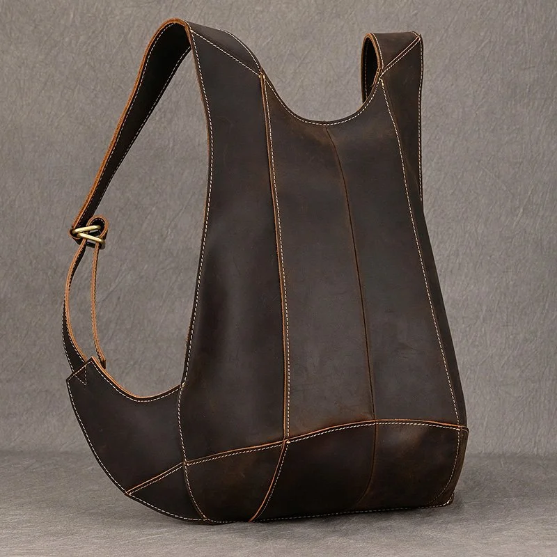Unisex Leather Anti-Theft Backpack