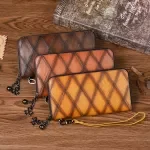 Vintage Genuine Leather Phone Wallet for Women – Long Zipper Card Holder Clutch