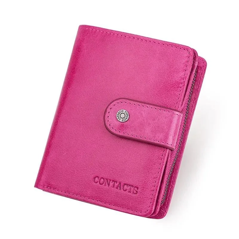 Luxury Genuine Leather Women’s Small Coin Purse with RFID Card Holder