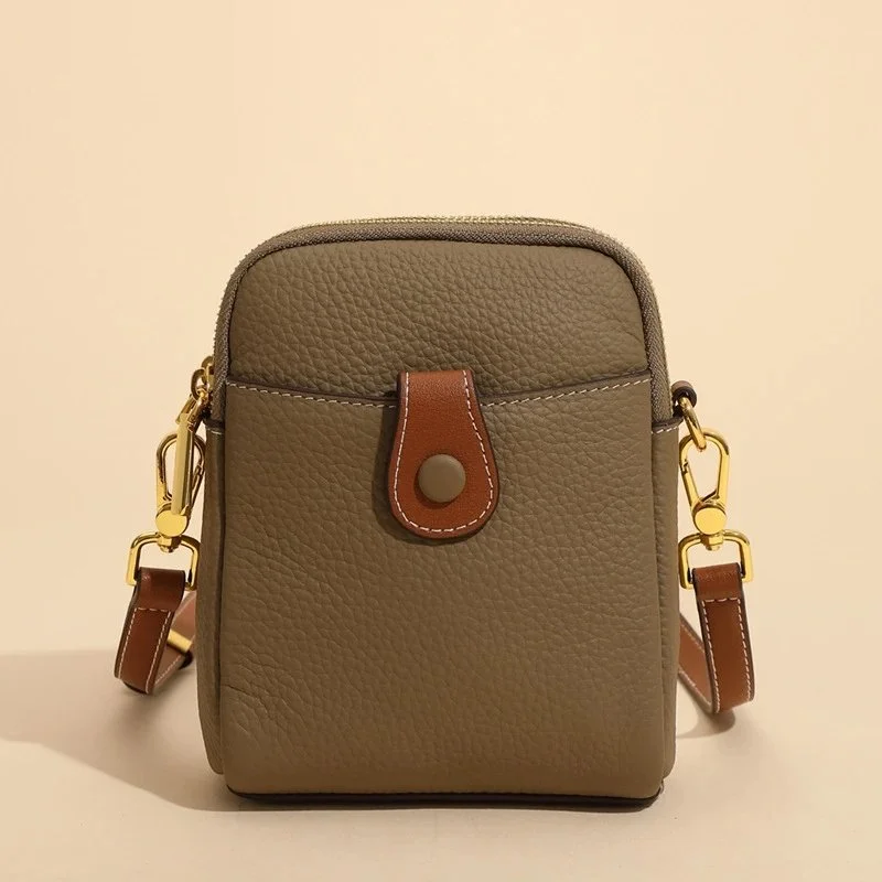Mini Vintage Genuine Leather Crossbody Shoulder Bag for Women