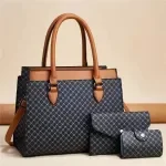 Women's Large Capacity Color Block Shoulder Tote - Retro Casual Crossbody Bag