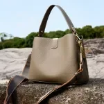 Genuine Leather Women’s Shoulder & Crossbody Bucket Bag