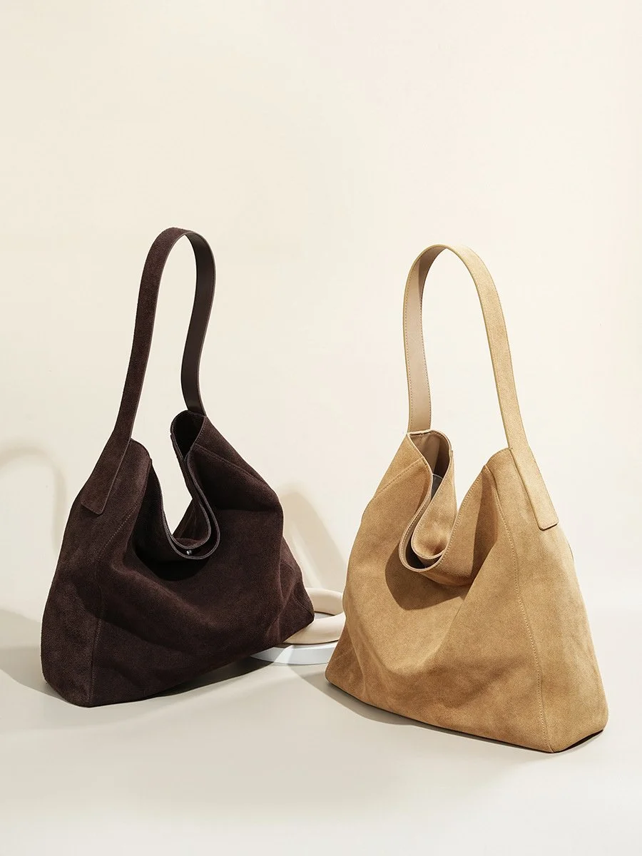 Chic Suede Velvet Underarm Tote Bag - Large Capacity Shoulder Bag