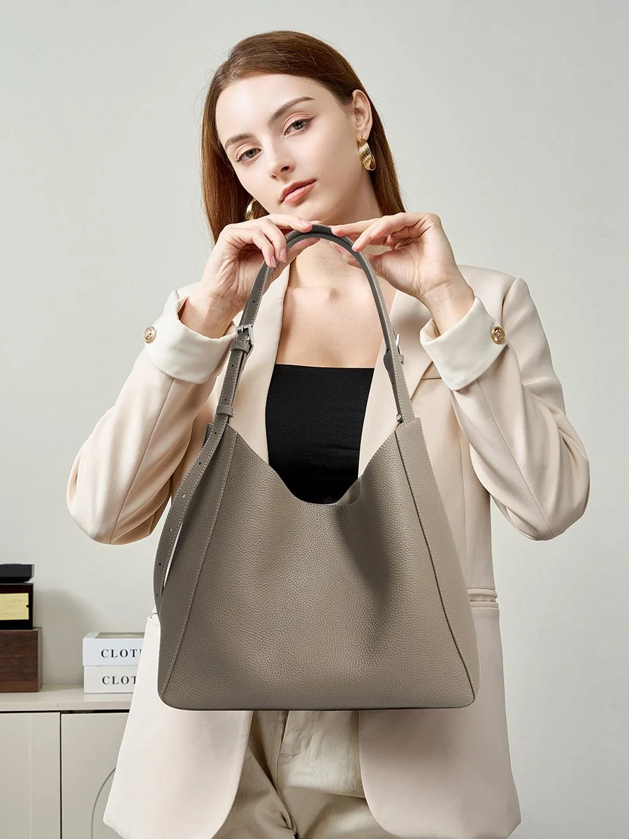 Large Capacity Genuine Leather Tote Bag for Women