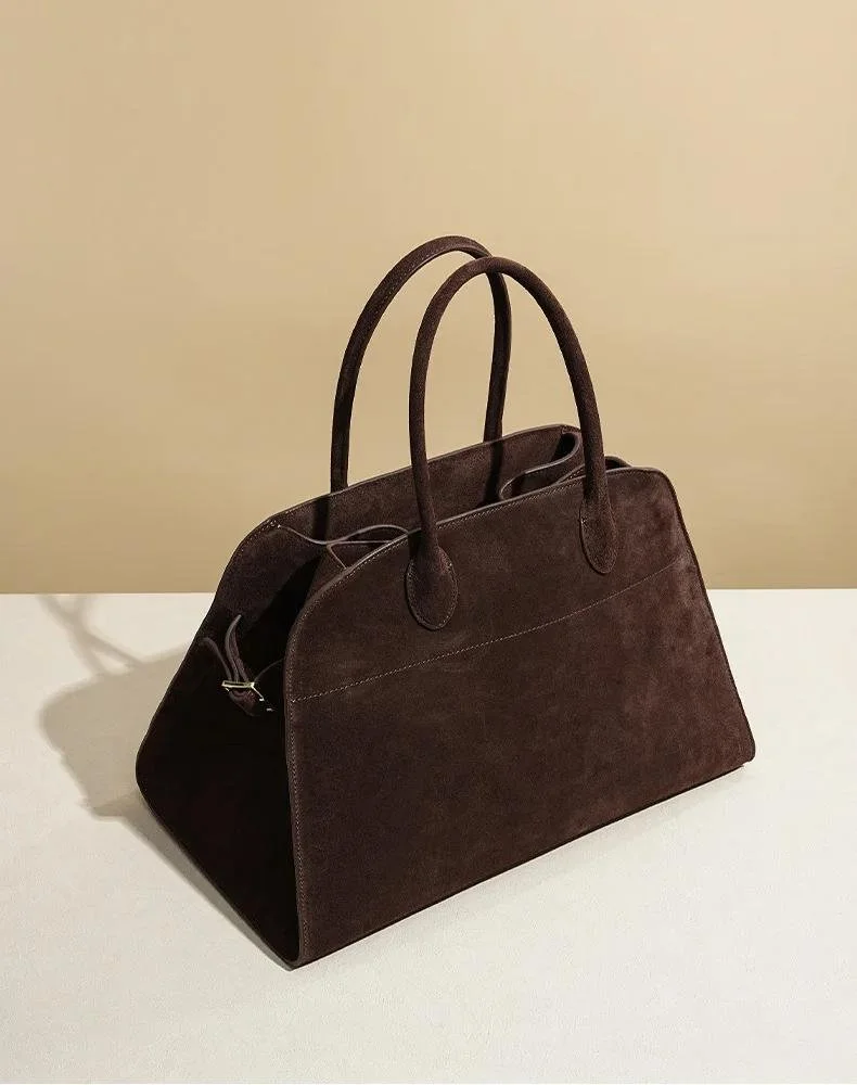 High-Quality Frosted Cowhide Suede Tote Bag for Women