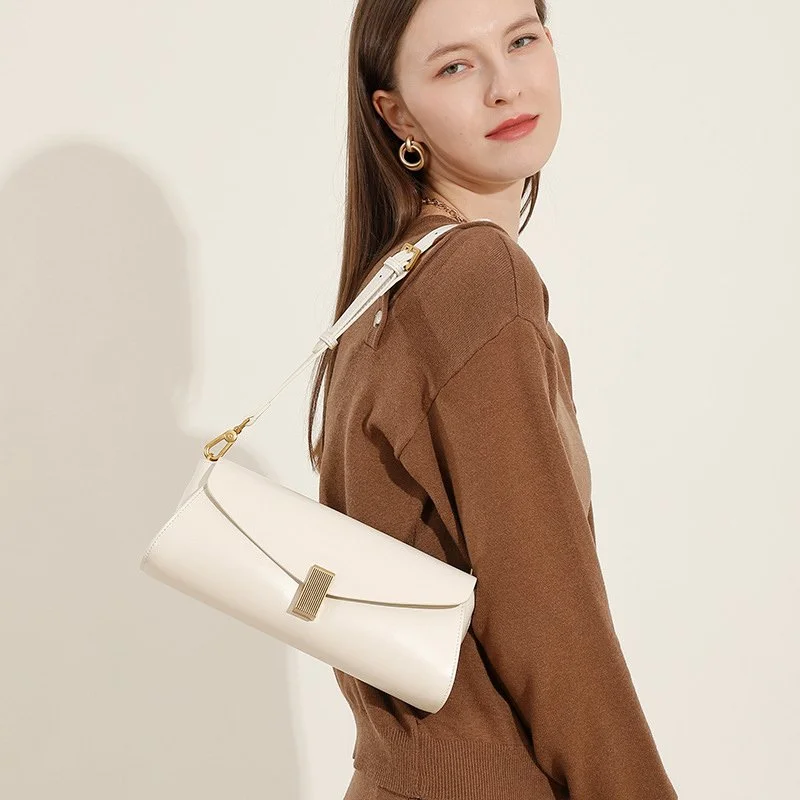 Elegant Genuine Leather Crossbody Bag for Women - Fashionable and Versatile