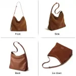 Luxurious Women's Faux Suede Shoulder Tote Bag - Elegant & Multifunctional
