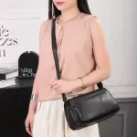 Women's Premium Leather Convertible Shoulder & Crossbody Bag with Adjustable Strap