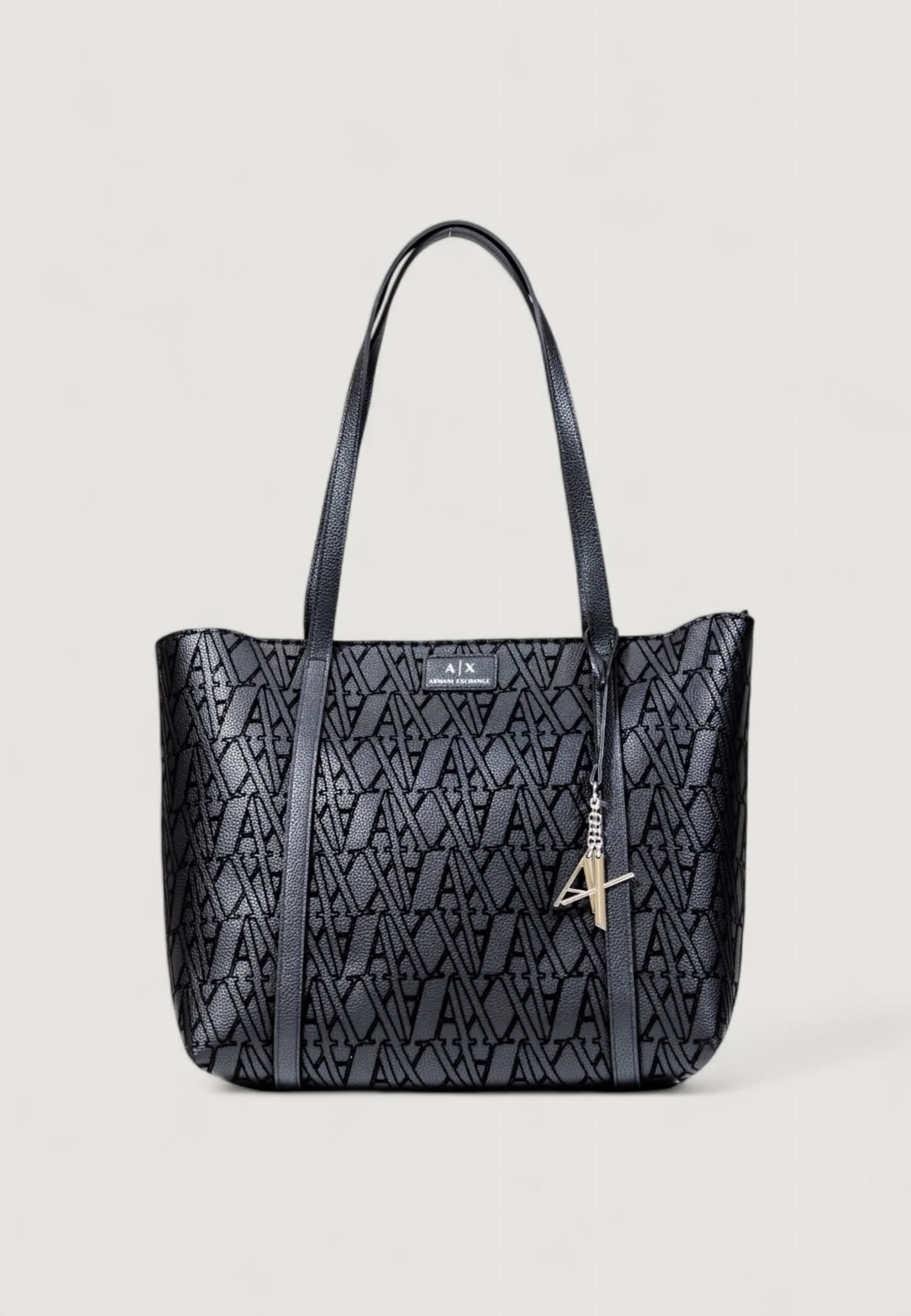 Armani Exchange Women’s Black Printed Handbag – Fall Collection