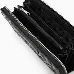 Armani Exchange Women’s Black Printed Zip Wallet