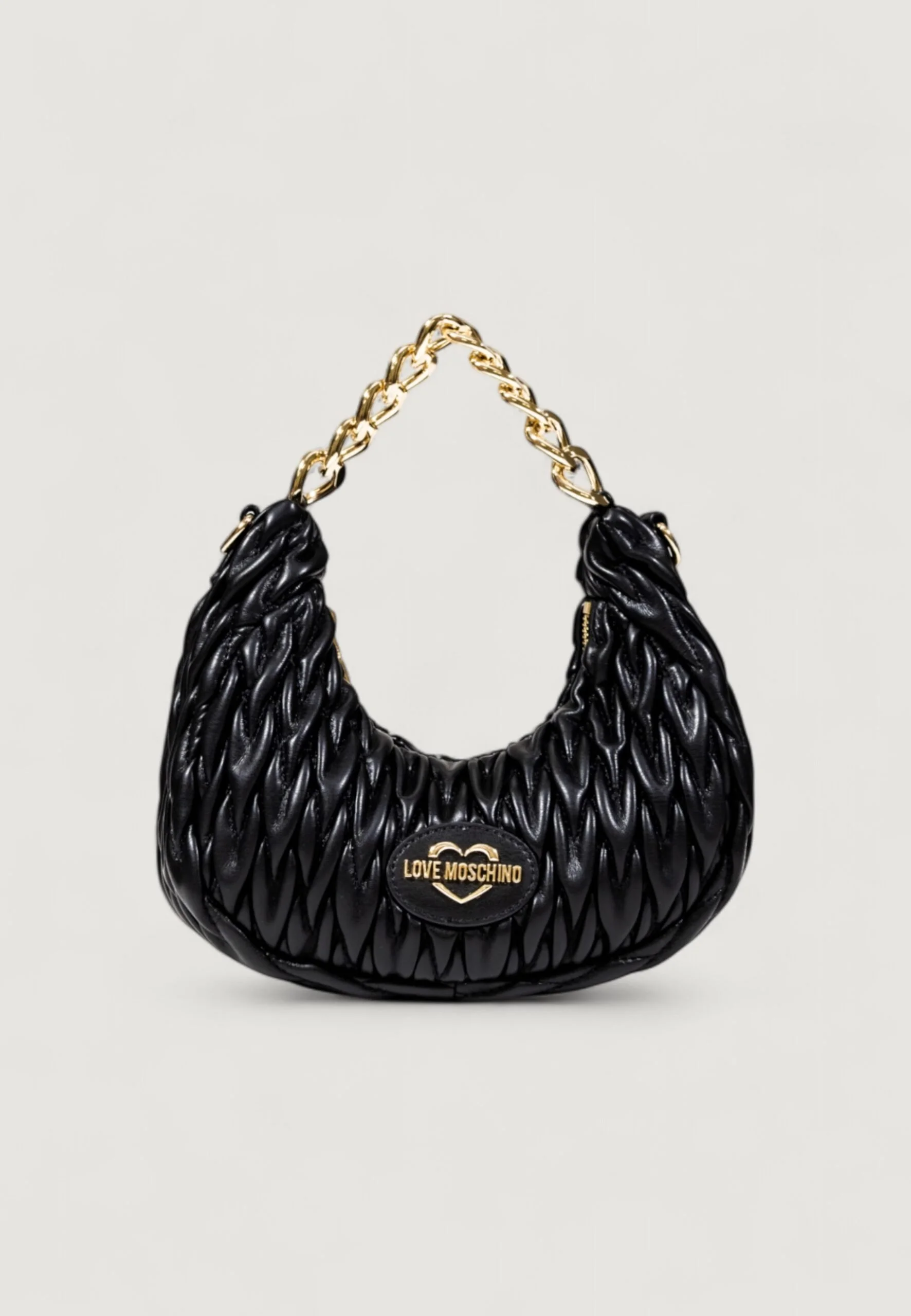 Love Moschino Women's Black Handbag - Stylish and Functional Zip Closure Bag
