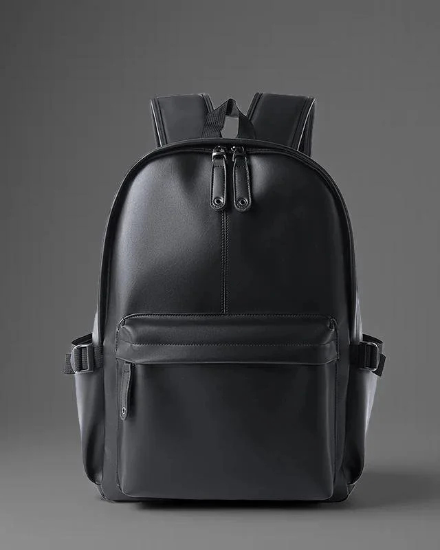 Large Anti-Theft Leather Laptop Backpack - Stylish Travel Knapsack