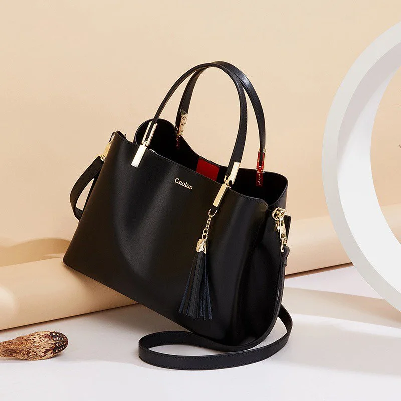 Large Capacity Leather Shoulder Bag for Women