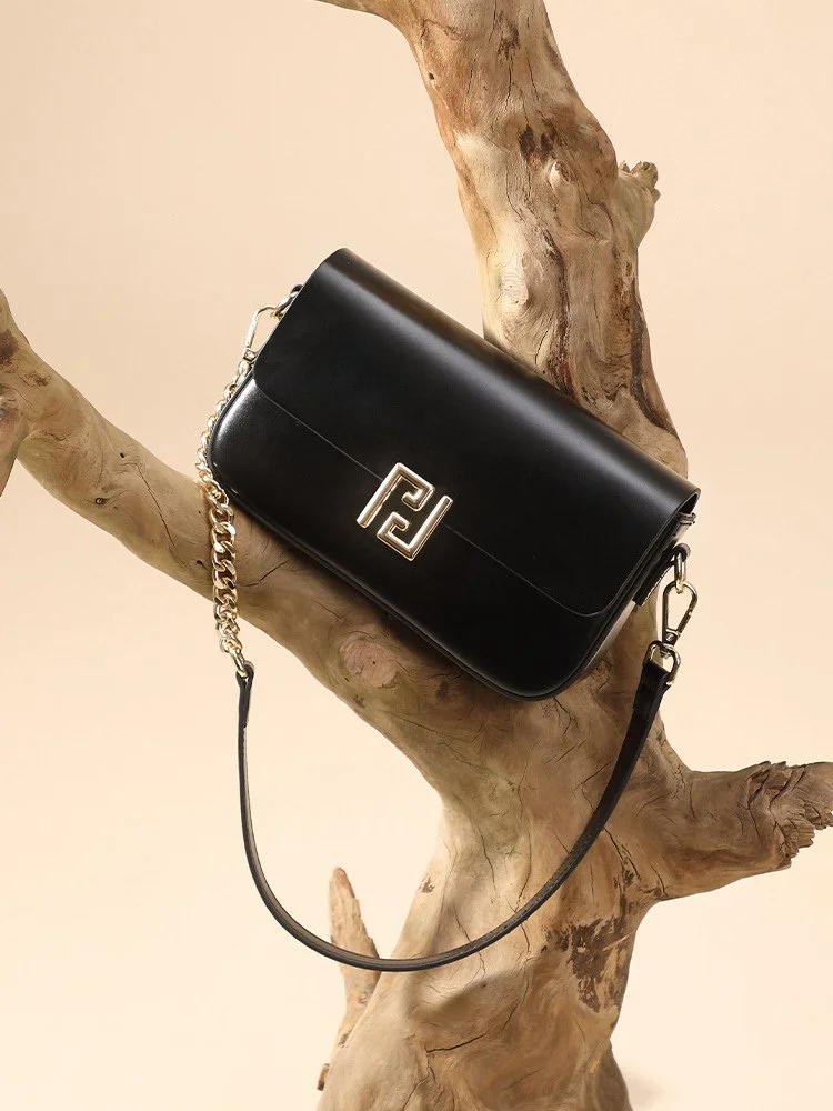 Elegant Cowhide Leather Crossbody & Shoulder Bag for Women