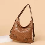 Elegant Large Leather Tote Handbag – Top-Handle Shoulder Bag