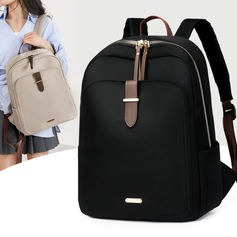Women's Waterproof Nylon Backpack Large Capacity Travel & School Bag