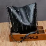 Luxury Retro Rivet Leather Shoulder & Crossbody Bag for Women