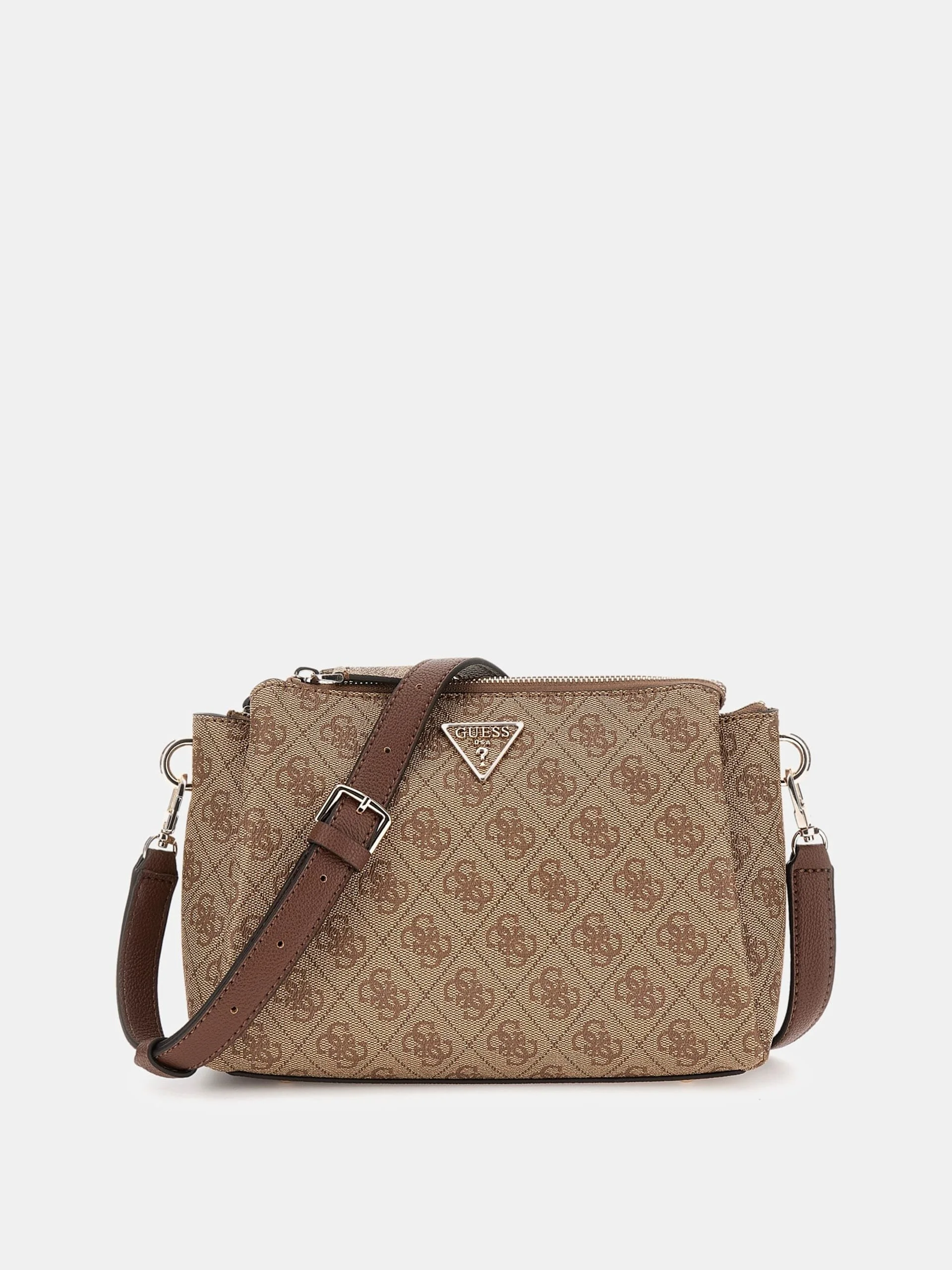 Guess Women's Beige Printed Shoulder Bag