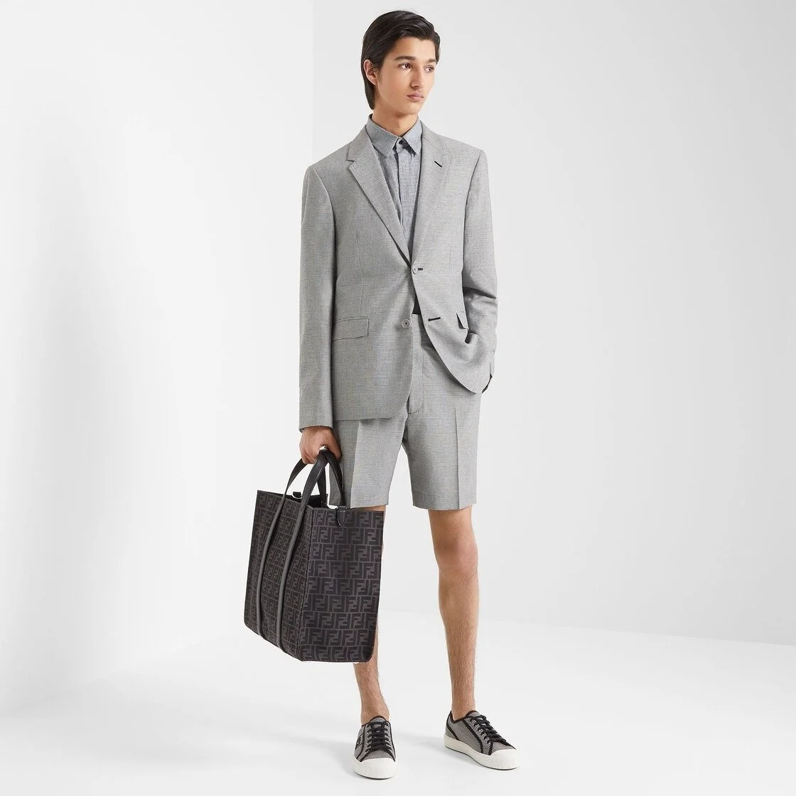 FendiFF Jacquard Fabric Shopper Bag
