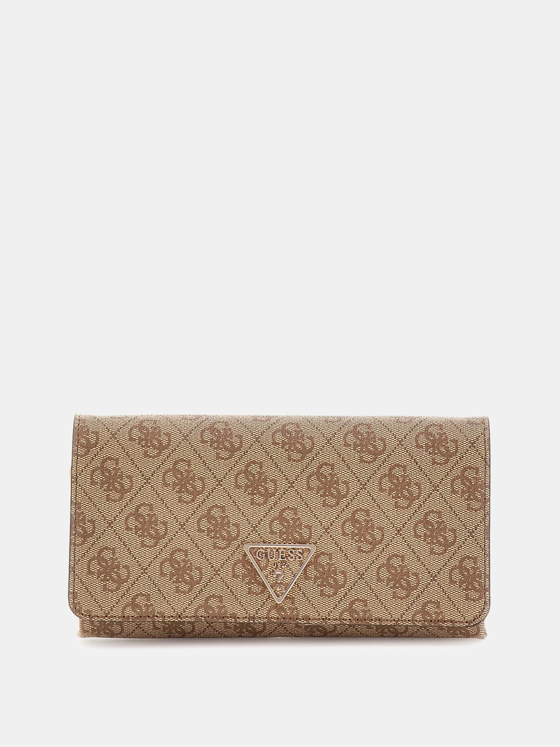 Guess Women's Beige Shoulder Bag with Automatic Button Fastening