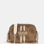 Guess Beige Print Shoulder Bag for Women - Fall/Winter Collection