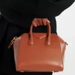 Givenchy Small Antigona Calfskin Leather Handbag - Glossy Black Elegance